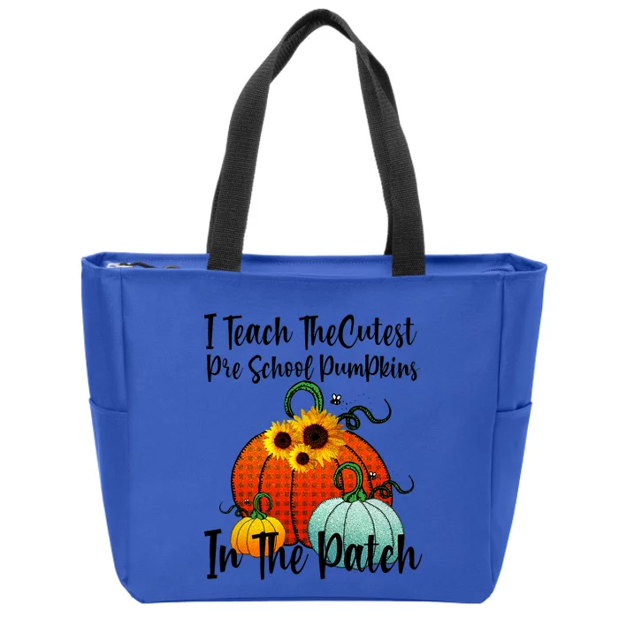 Cutest Pumpkins In Patch Pre School Teacher Fall Halloween Zip Tote Bag