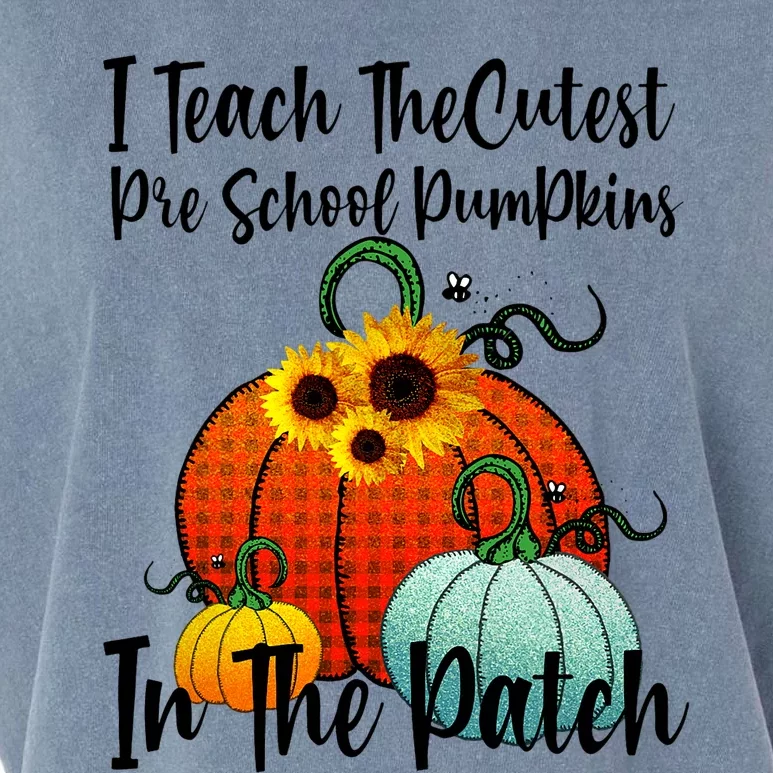 Cutest Pumpkins In Patch Pre School Teacher Fall Halloween Garment-Dyed Women's Muscle Tee