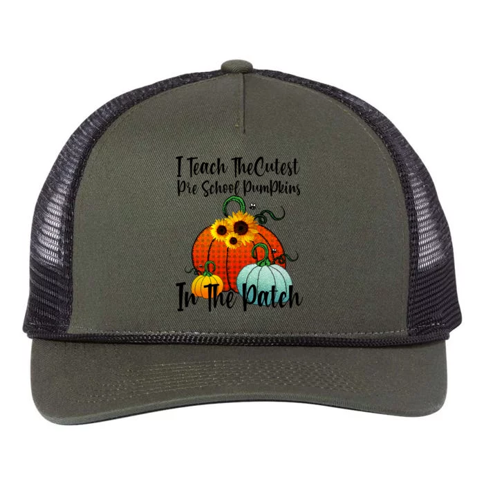 Cutest Pumpkins In Patch Pre School Teacher Fall Halloween Retro Rope Trucker Hat Cap