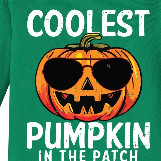 Coolest Pumpkin In The Patch Toddle Boy Halloween Kids Baby Long Sleeve Bodysuit