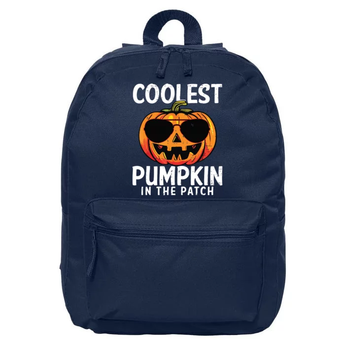 Coolest Pumpkin In The Patch Toddle Boy Halloween Kids 16 in Basic Backpack