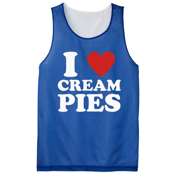 Cream Pie I Love Cream Pies Mesh Reversible Basketball Jersey Tank