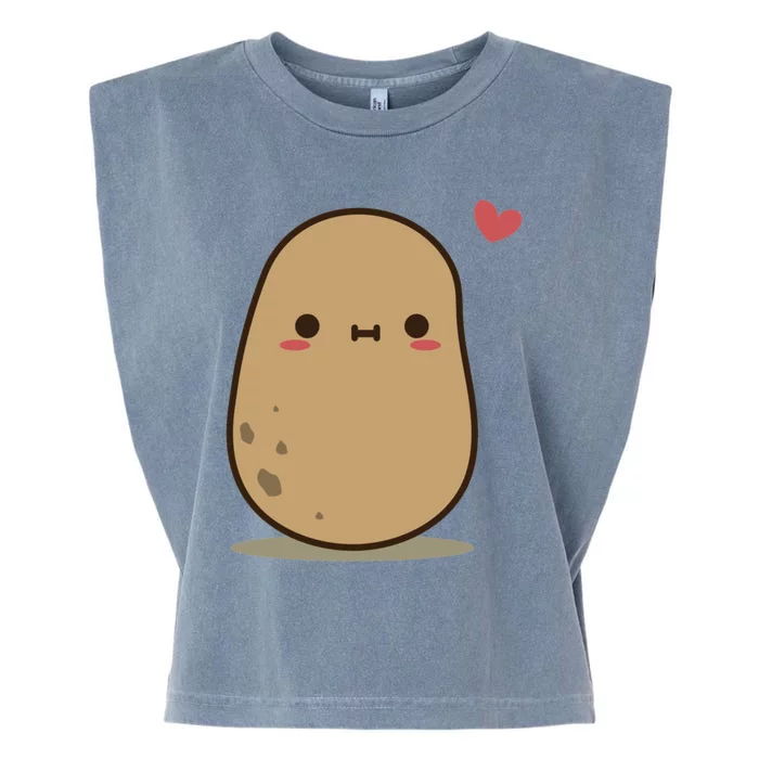 Cute Potato In Love Garment-Dyed Women's Muscle Tee