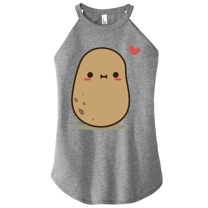 Cute Potato In Love Women’s Perfect Tri Rocker Tank