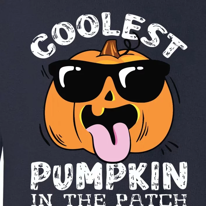 Coolest Pumpkin In The Patch Toddle Boy Halloween Kids Toddler Sweatshirt