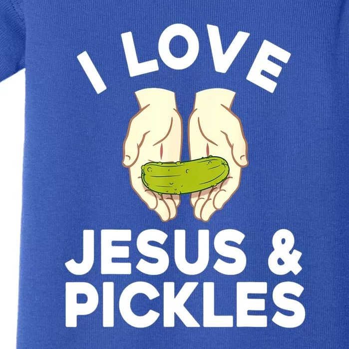 Cute Pickle Jesus Pickle Lovers Funny Gift Baby Bodysuit