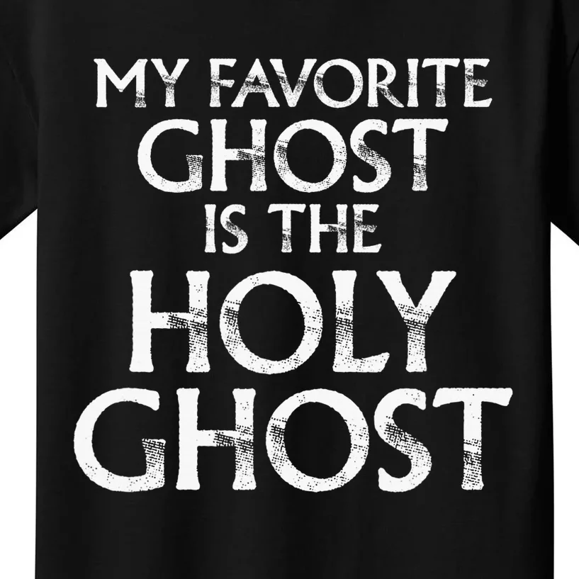 Christian Pun Joke The Only Ghost I Know is the Holy Ghost Kids T-Shirt