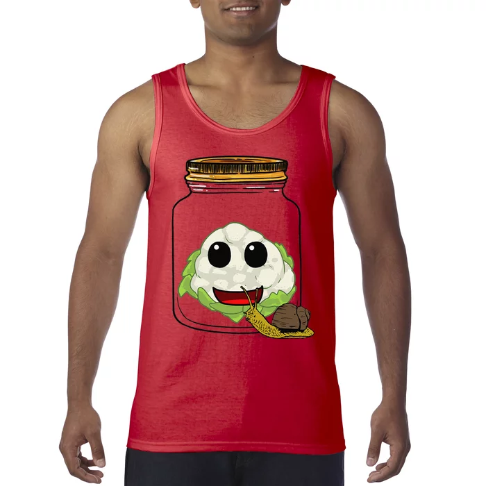 Cauliflower Preserving Jar Garden Harvest Hobby Gardener Chefs Chef Tank Top