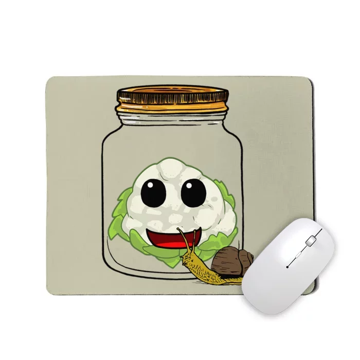 Cauliflower Preserving Jar Garden Harvest Hobby Gardener Chefs Chef Mousepad