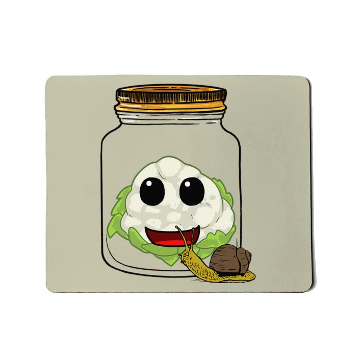 Cauliflower Preserving Jar Garden Harvest Hobby Gardener Chefs Chef Mousepad