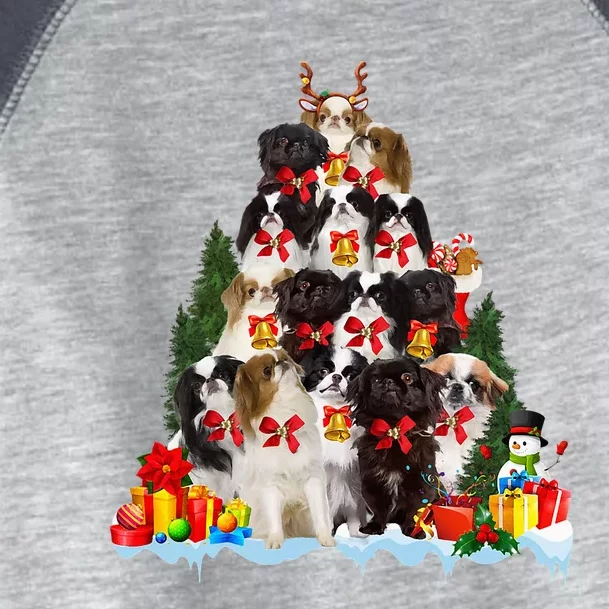 Christmas Pajama Japanese Chin Xmas Tree Gifts Dog Dad Mom Toddler Fine Jersey T-Shirt