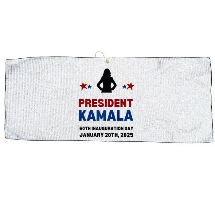 Cool President Kamala Harris 2024 Inauguration Day Large Microfiber Waffle Golf Towel