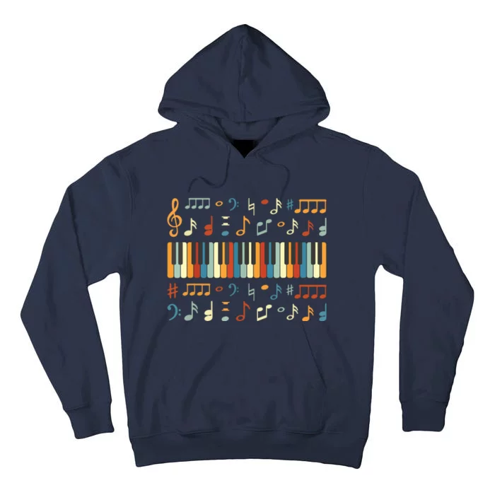 Cool Piano Keyboard Player Funny Pianist Keyboardist Outfit Tall Hoodie