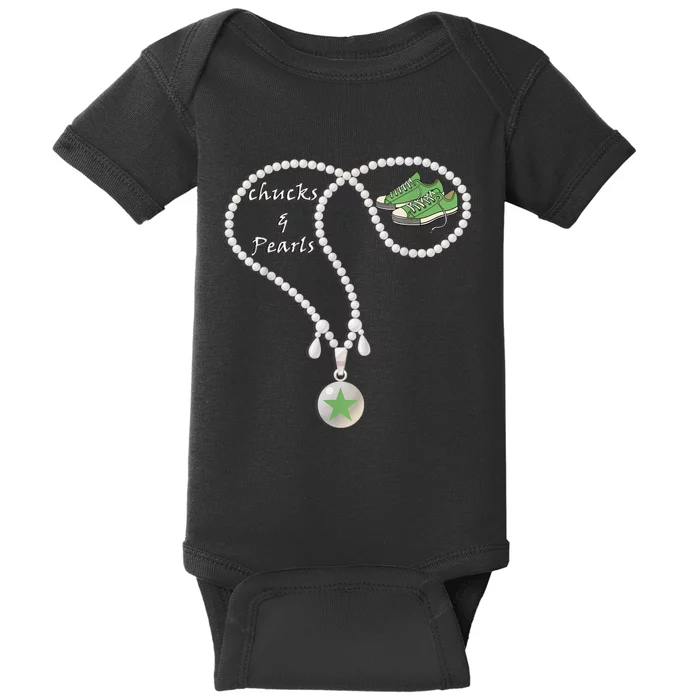 Chucks & Pearls Kamala, Converse Women Girls Baby Bodysuit