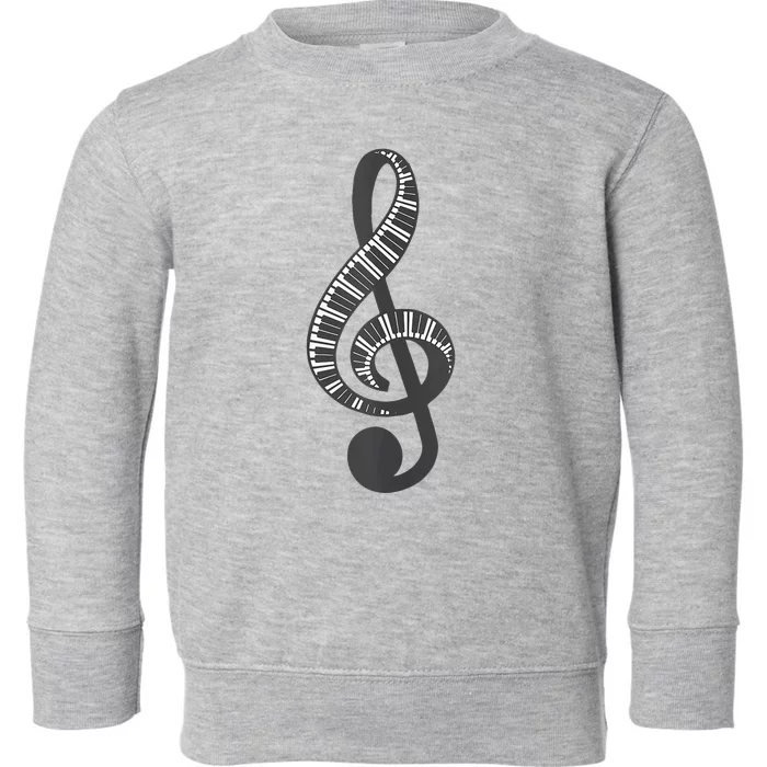 Cute Piano Keyboard Treble Clef Music Note Art Music Gift Toddler Sweatshirt