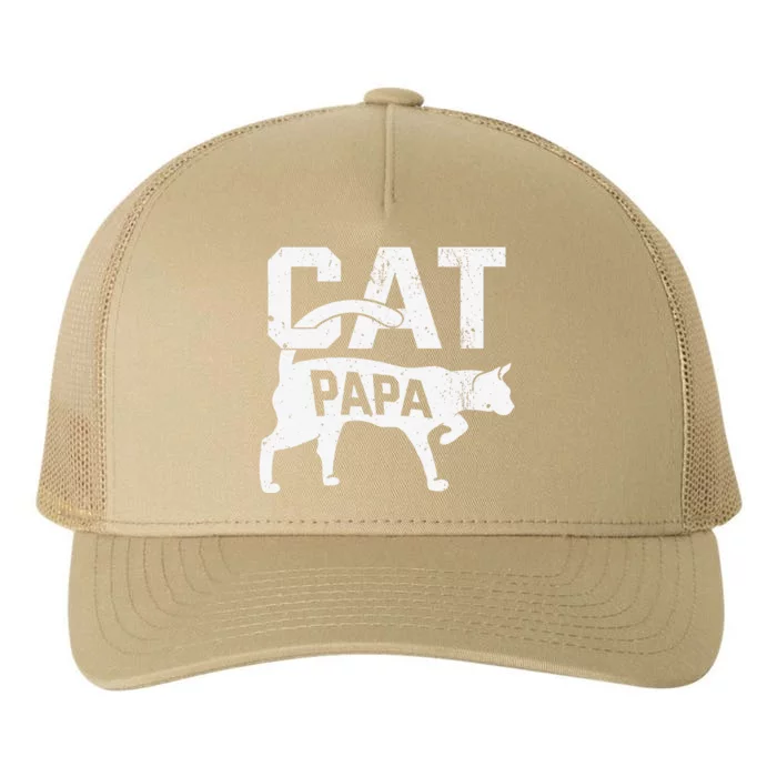 Cat Papa Kitten Pet Owner Meow Fathers Day Yupoong Adult 5-Panel Trucker Hat