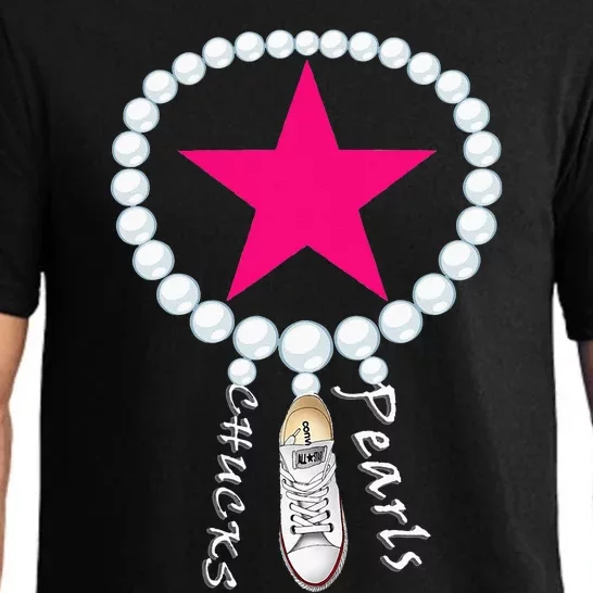 Chucks & Pearls Kamala Funny Converse Women Men Pajama Set