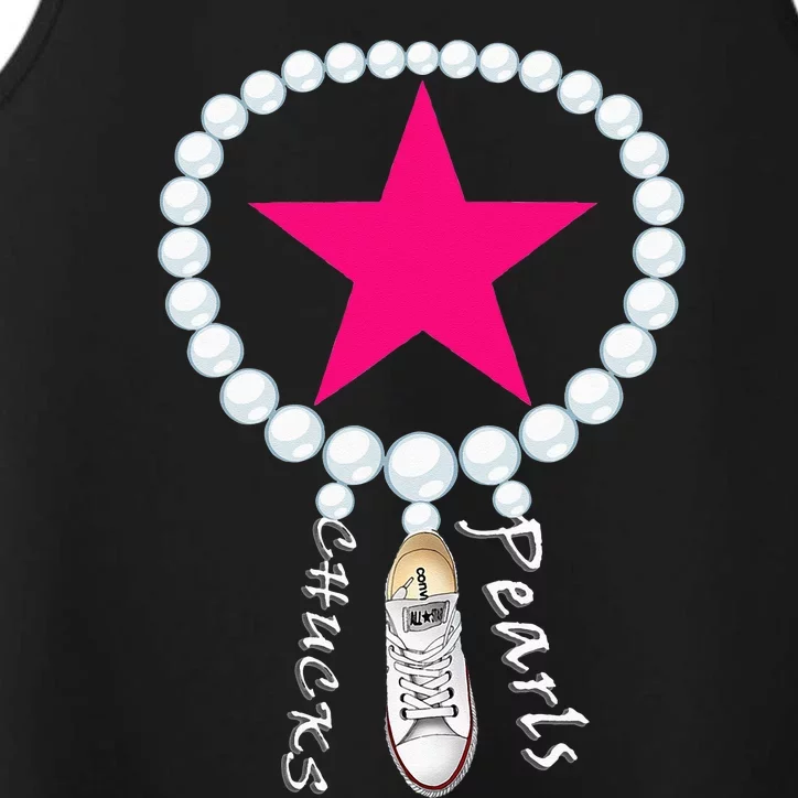 Chucks & Pearls Kamala Funny Converse Women Men Performance Tank