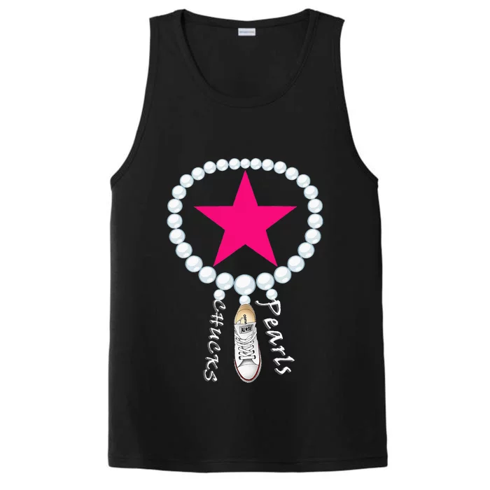 Chucks & Pearls Kamala Funny Converse Women Men Performance Tank