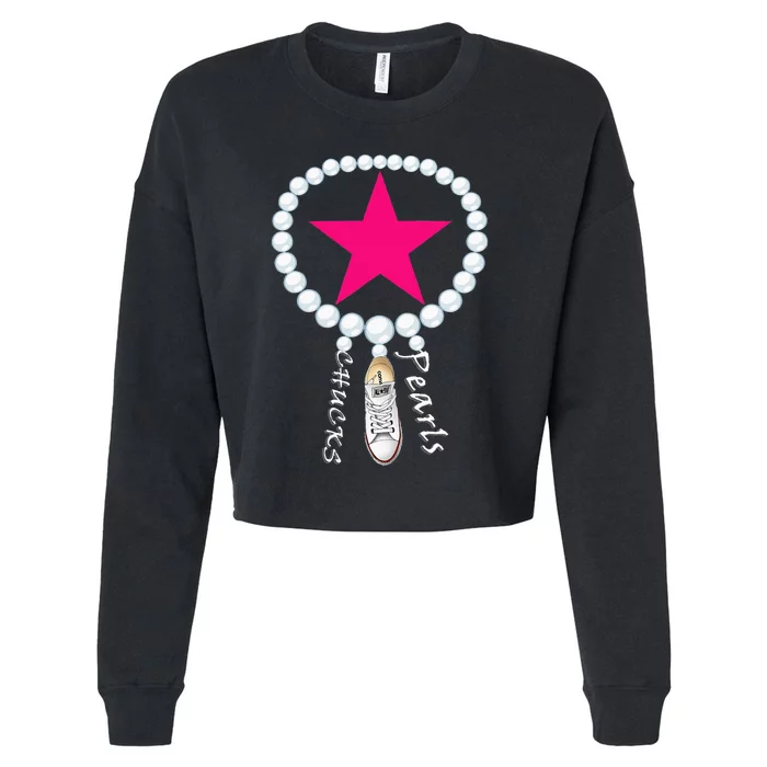 Chucks & Pearls Kamala Funny Converse Women Men Cropped Pullover Crew