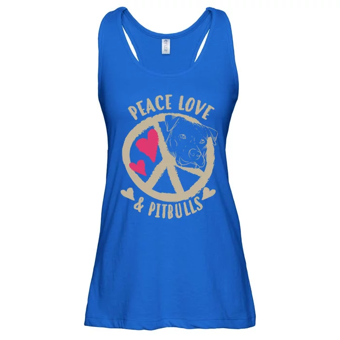 Cute Peace Love And Pitbulls And Gift Ladies Essential Flowy Tank