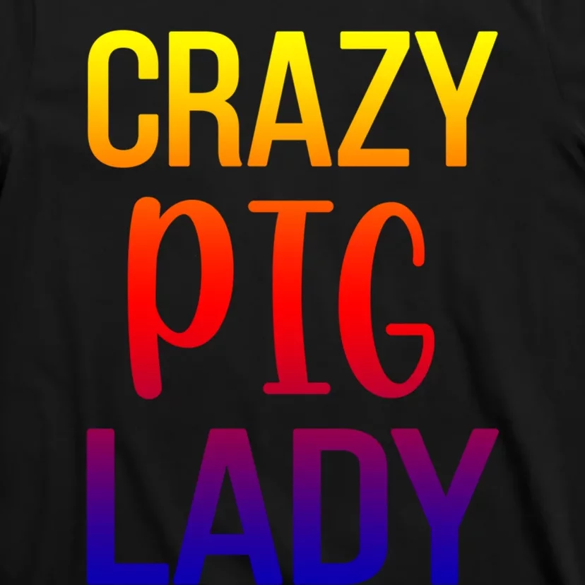 Crazy Pig Lady Pig Mom Pig Lover Pig Mama Pig Owner Cool Gift T-Shirt