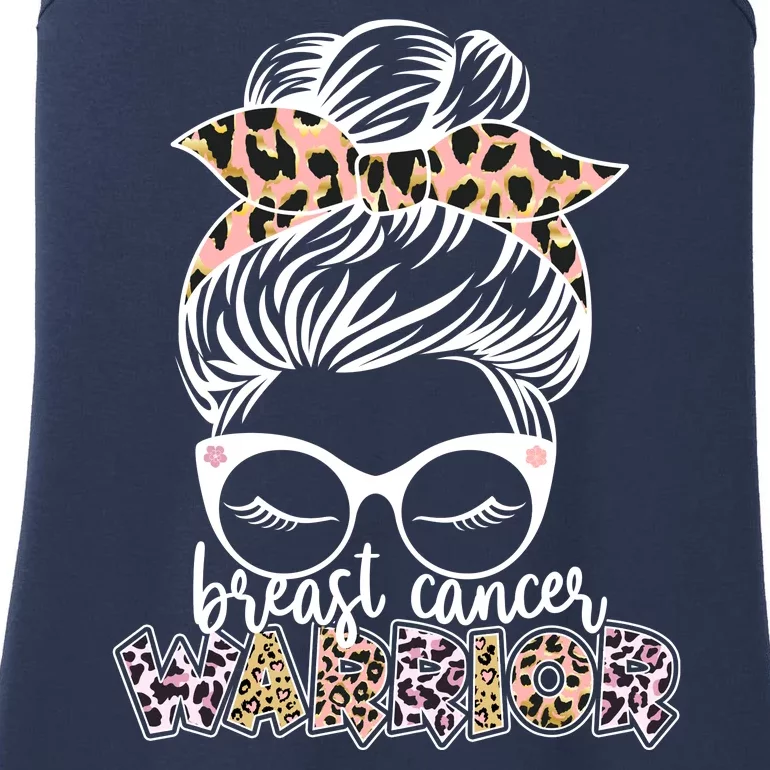 Cute Pink Leopard Print Breast Cancer Warrior Ladies Essential Tank