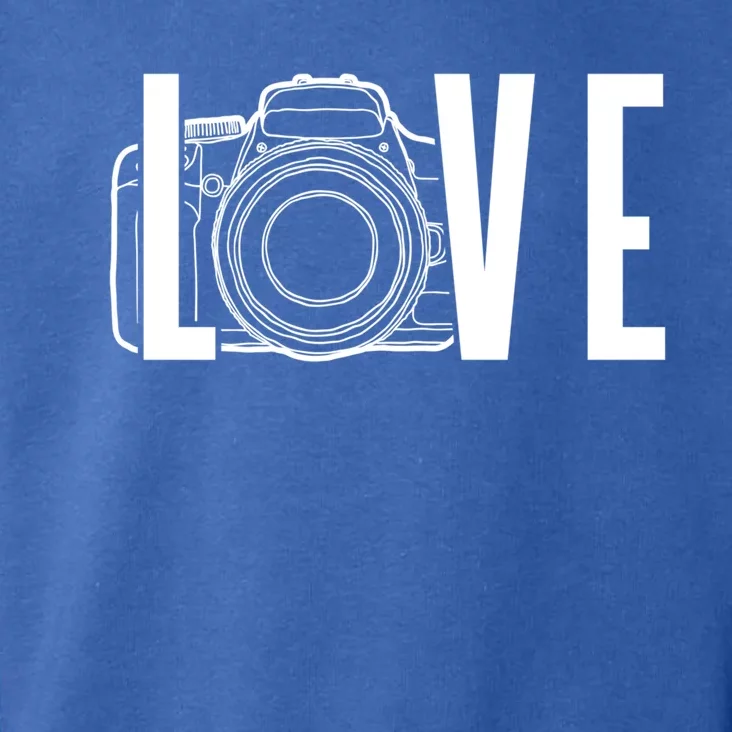 Cute Photography Love Text Camera For Photographer Gift Toddler Hoodie