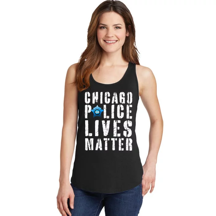 Chicago Police Lives Matter Protect Chicago Cops Ladies Essential Tank