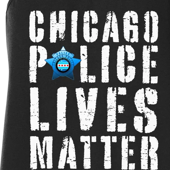 Chicago Police Lives Matter Protect Chicago Cops Women's Racerback Tank