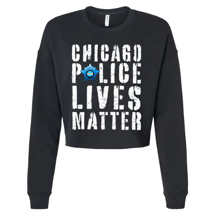 Chicago Police Lives Matter Protect Chicago Cops Cropped Pullover Crew