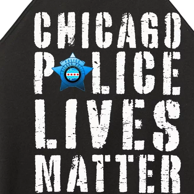 Chicago Police Lives Matter Protect Chicago Cops Women’s Perfect Tri Rocker Tank