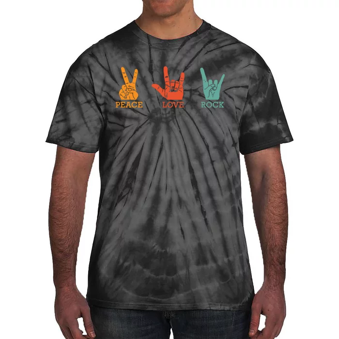 Classic Peace Love Rock Vintage Concert Band Rock Music Tie-Dye T-Shirt