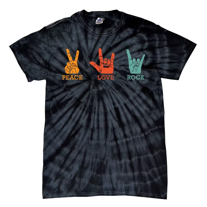 Classic Peace Love Rock Vintage Concert Band Rock Music Tie-Dye T-Shirt