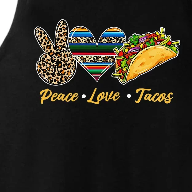 Cute Peace Love Tacos Cute Taco Tuesday Mexican Food Lovers Ladies Tri-Blend Wicking Tank