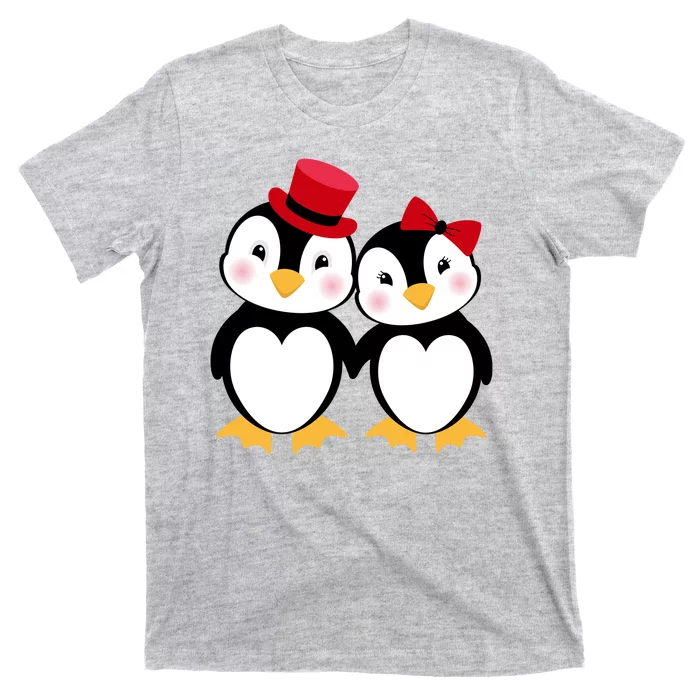 Cute Penguin Love Couples Valentines T-Shirt