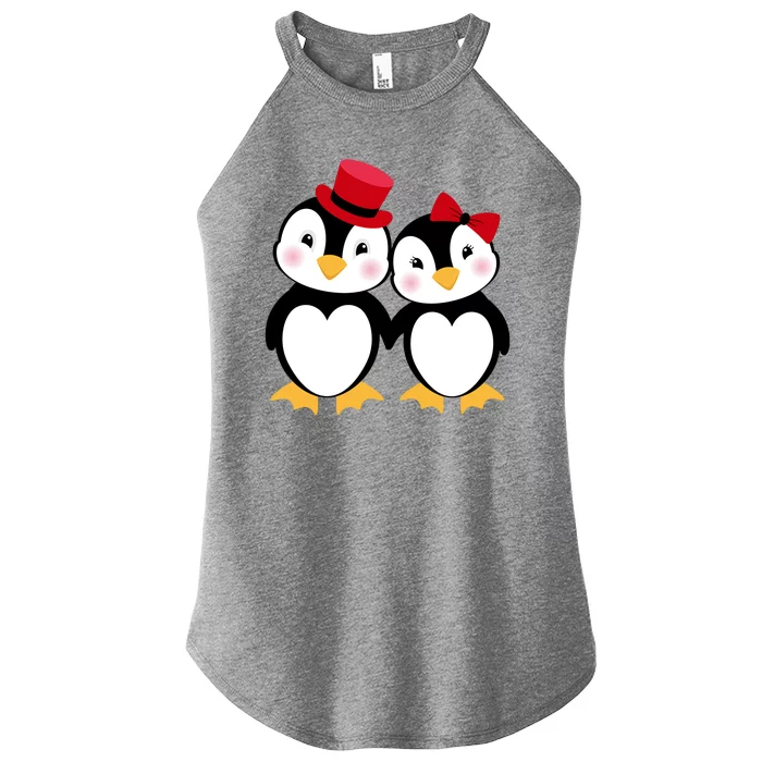 Cute Penguin Love Couples Valentines Women’s Perfect Tri Rocker Tank