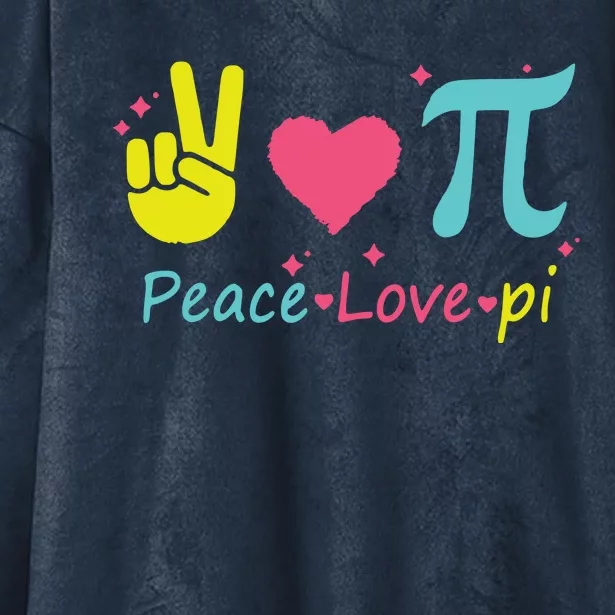 Cool Peace Love Pi Hooded Wearable Blanket