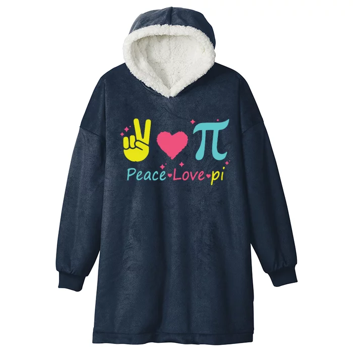 Cool Peace Love Pi Hooded Wearable Blanket