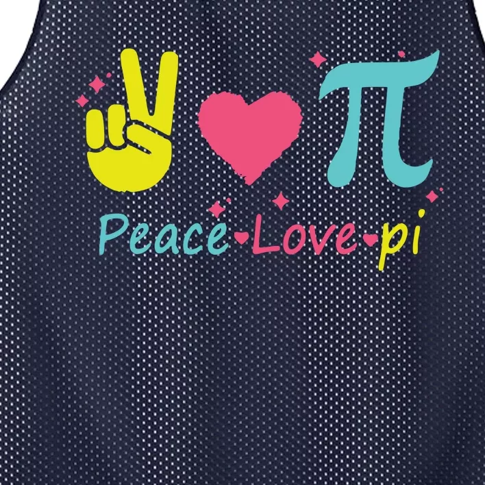 Cool Peace Love Pi Mesh Reversible Basketball Jersey Tank