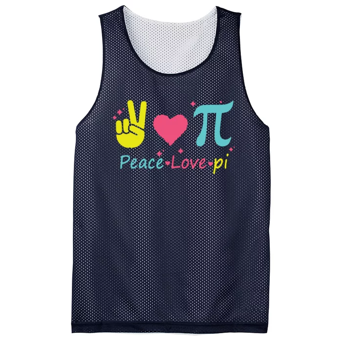 Cool Peace Love Pi Mesh Reversible Basketball Jersey Tank