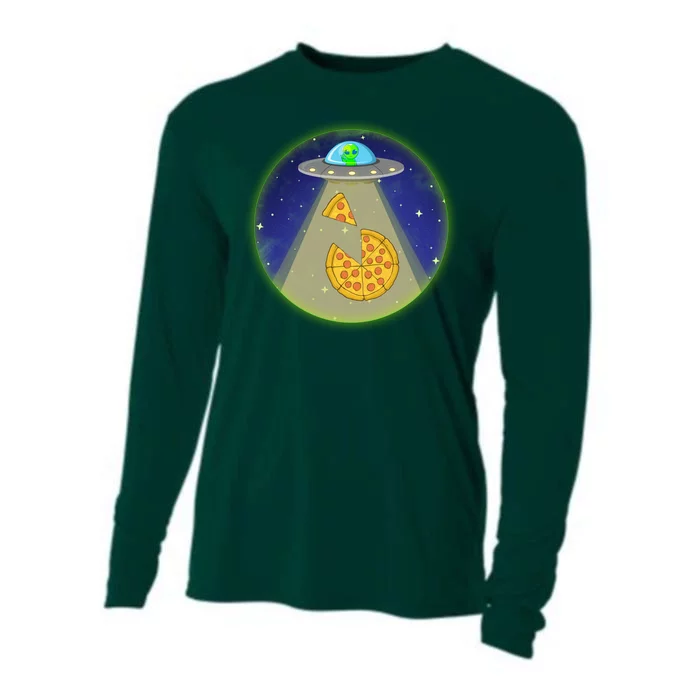 Cool Pizza Loving UFO Alien Cooling Performance Long Sleeve Crew