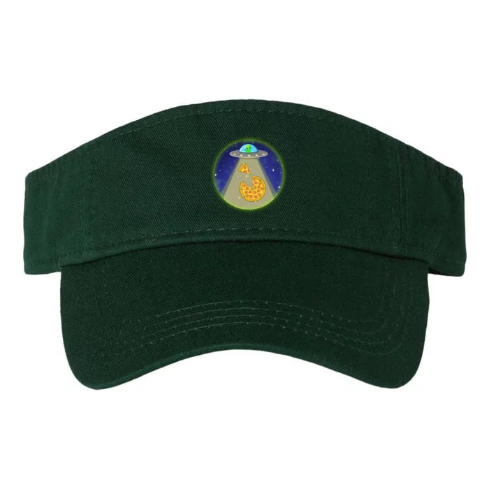 Cool Pizza Loving UFO Alien Valucap Bio-Washed Visor