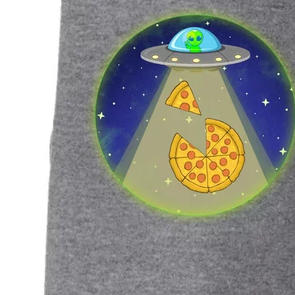 Cool Pizza Loving UFO Alien Doggie 3-End Fleece Hoodie