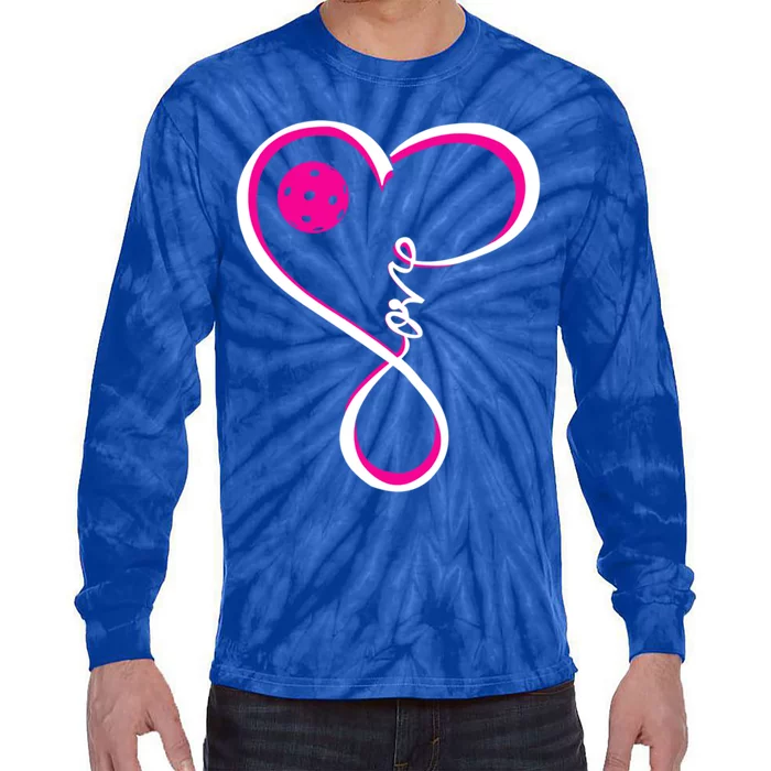 Cute Pickleball Ladies I Love Pickleball Gift Tie-Dye Long Sleeve Shirt