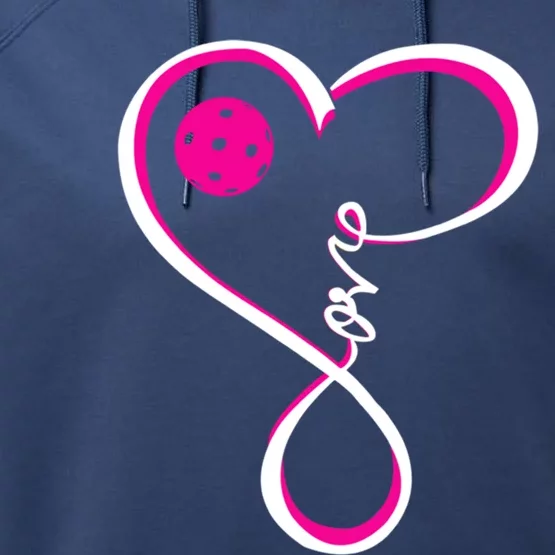 Cute Pickleball Ladies I Love Pickleball Gift Performance Fleece Hoodie