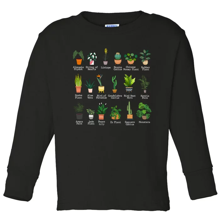 Crazy Plant Lady Gardener Toddler Long Sleeve Shirt