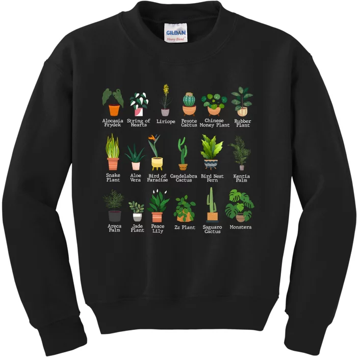 Crazy Plant Lady Gardener Kids Sweatshirt