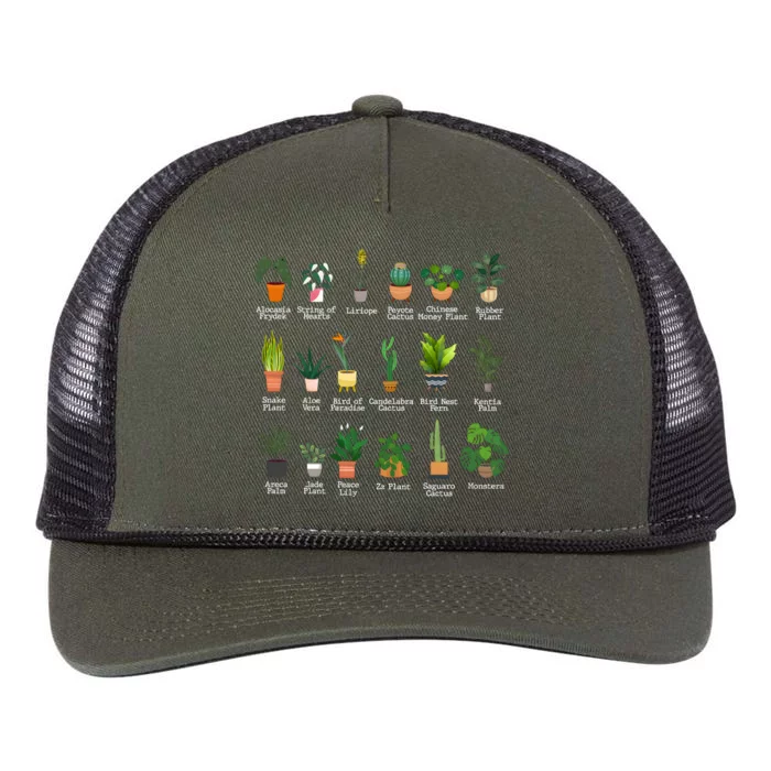 Crazy Plant Lady Gardener Retro Rope Trucker Hat Cap