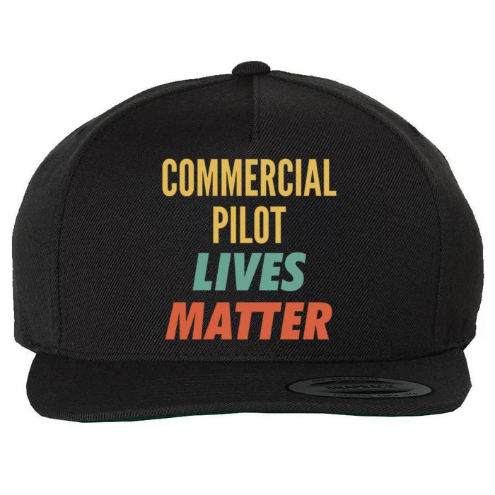 Commercial Pilot Lives Matter Gift Wool Snapback Cap